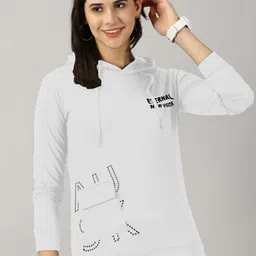 AUSK Typography Printed Hooded Long Sleeves Pullover Sweatshirt-image-13