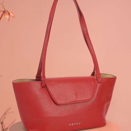 Metro Women Textured Structured Shoulder Bag with Pouch-picture-6