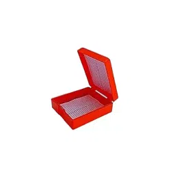 WKM 25 Slides Red Color Plastic Slide Storage Box for Microscope KT63SB image 5