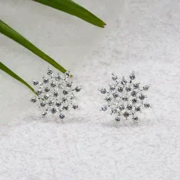 Joker & Witch Snow Flake White Stud Earrings-image-20