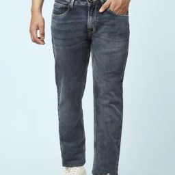 SF Jeans by Pantaloons Charcoal Cotton Slim Fit Jeans-picture-27
