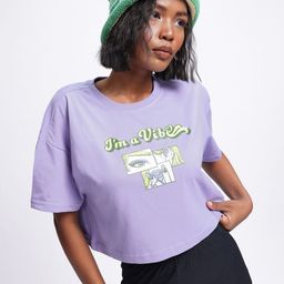 glitchez Main Character Energy Printed Boxy T-shirt-image-61