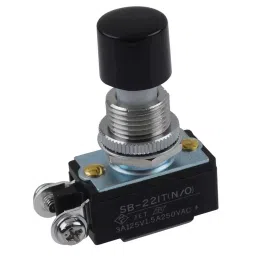 NKK SWITCHES SWITCH, PUSHBUTTON, SPST-NC, 3A, 125V, BLACK, SB221TNO-10