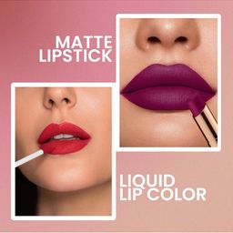 RED 4 Double Matt 2 In 1 Liquid Lipstick - 8 g - Shade Number - 109 image 2