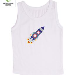 COCOON ORGANICS Sleeveless Rocket Print Vest - White-image-88
