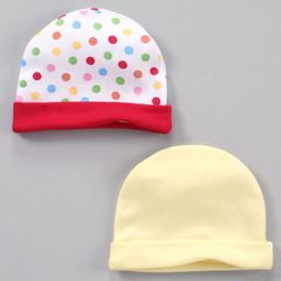 Ben Benny Printed Baby Cap Multicolour Pack of 2 - Diameter 9 cm-1