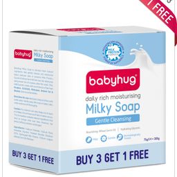 Babyhug Daily Rich Moisturising Milky Soap 4 x 75 g - Buy 3 Get 1 Free-8