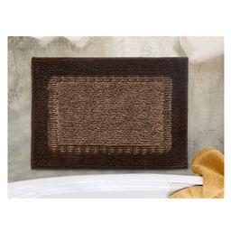Saral Home Elyesse Bath Door Mat Anti Skid & Washable - Brown-picture-1
