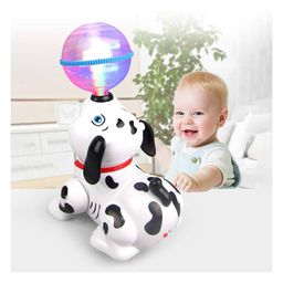 ARCADE TOYS Dancing Dog Toy With Music & 3d Flashing LED Light Ball - White-24