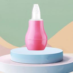 The Cheeky Kidzz Baby Nasal Nose Aspirator Vacuum Suction Sucker Nose Mucus Congestion Teether Manual Nasal Aspirator (PINK)-16
