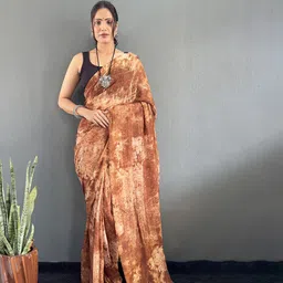 FLOURIOUS Pure Chiffon Saree-image-79