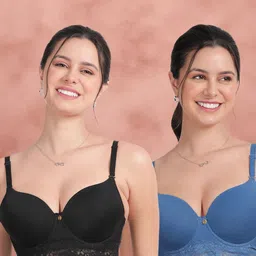 Susie Women Pack Of 2Half Coverage Underwired Lightly PaddedBra-35