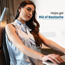 Sleepsia Orthopedic Lumbar Support Memory Foam Back Cushion, Back Rest Cushion For Car, Chair and Office Chair (Black) Pack of 1 image 4