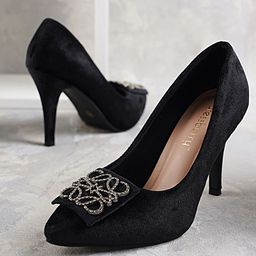 DressBerry Women Embellished Velvet Stiletto Pumps-image-77