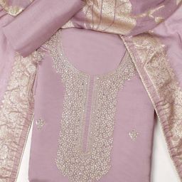 SALWAR STUDIO Embroidered Pure Silk Unstitched Dress Material-image-45