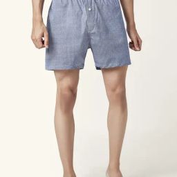 Ajile by Pantaloons Mid Blue Cotton Regular Fit Printed Boxers-image-96