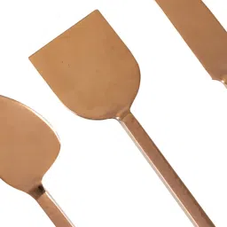 Nestroots Gold Cheese Knives Pizza/Pie Cutting & Serving Thin Knife, Chisel Knife, Serving Fork image 3