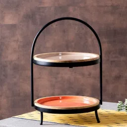 Nestroots Two Tier Cake Stand Buffet Organiser for cake cutting dining table cup cake Dessert Stand image 1