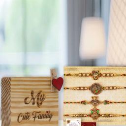 eCraftIndia Assorted Multicolor Rakhi with Photoframe-image-22