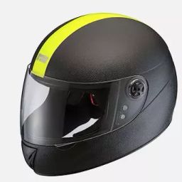 Studds Black With Fluorescent Green Strip Xtra Large (600 mm) Full Face Helmet, Chrome Elite-image-78