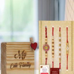 eCraftIndia Assorted Multicolor Rakhi with Photoframe-image-72