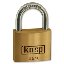 KASP SECURITY Padlock, Brass Prem, 40mm, K12540D-40