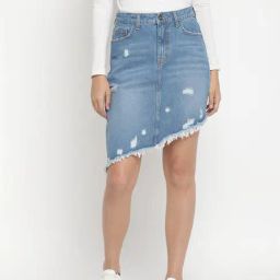 Belliskey Mid Blue Above Knee Skirt-image-100