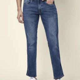 People by Pantaloons Medium Blue Cotton Slim Fit Jeans-image-45