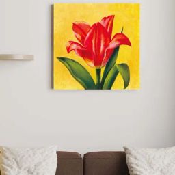 Art Street Red Engineered Wood Tulip Canvas Paintings Wall Art-picture-22