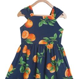Tales & Stories Kids Navy Printed Dress-picture-13