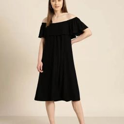 Qurvii Black Midi Midi Dess-picture-15