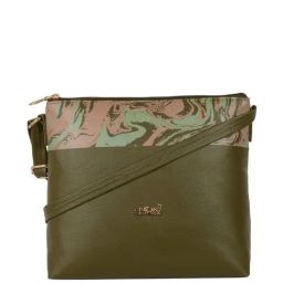 Enoki by Baggit Olive Printed Small Sling Handbag-image-62