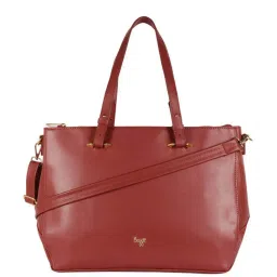 Baggit Red Solid Large Handbag image 1