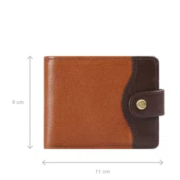 Hidesign Tan Solid Rfid Bi-Fold Wallet for Men image 1