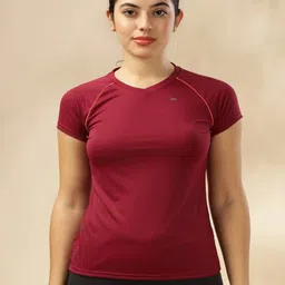 THIRD ELEMENT Women V-Neck Cut Outs T-shirt-image-39