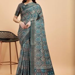 HERE&NOW Zari Silk Blend Saree-picture-21