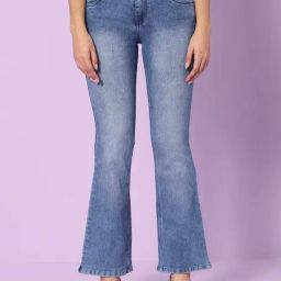 HJ HASASI Blue Low Rise Jeans-image-100