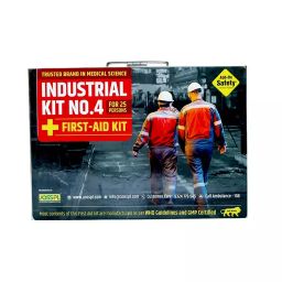 AOSSPL Red INDUSTRIAL KIT NO. 4 GMP Certificate First Aid Kit-34