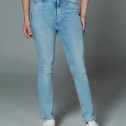 High Star Blue Cotton Bootcut Jeans-image-95
