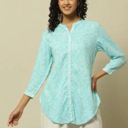 Rangriti Blue Printed Tunic-picture-10