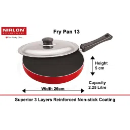 Nirlon Red Aluminium Non- Stick Cookware - Set of 4 image 2