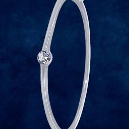 Taraash 92.5 Sterling Silver Round CZ Bangle for Women-image-63