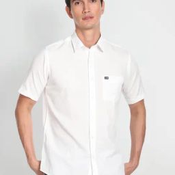 Arrow Sport White Cotton Regular Fit Shirt-picture-3