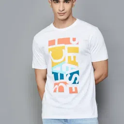 Fame Forever by Lifestyle White Regular Fit Crew T-Shirt-picture-7