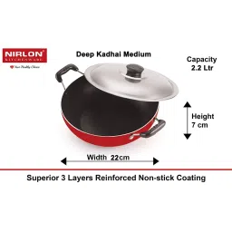 Nirlon Red Aluminium Non- Stick Cookware - Set of 4 image 4