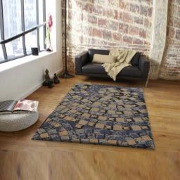 Presto Grey & Beige Polyester Carpet-20