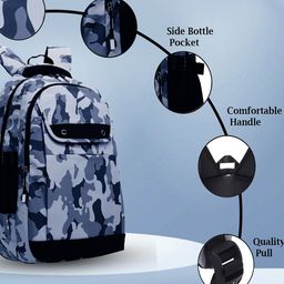Tinytot Kids Camouflage Printed Backpack with Hip Strap image 4