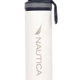 Nautica White & Navy Blue Printed Stainless Steel Smart Vacuum Water Bottle-500ML-1