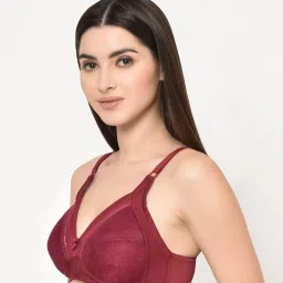 Da Intimo Maroon Non Wired Non Padded Full Coverage Bra image 3