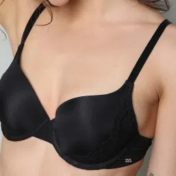 Vero Moda Intimates Black Lace Medium Coverage Push-Up Bra image 5